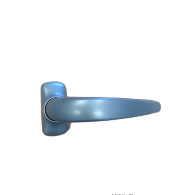 Silver aluminium door handle ACFA120 SA compatible with SMART Eco Futural doors, ideal for modern entrances.